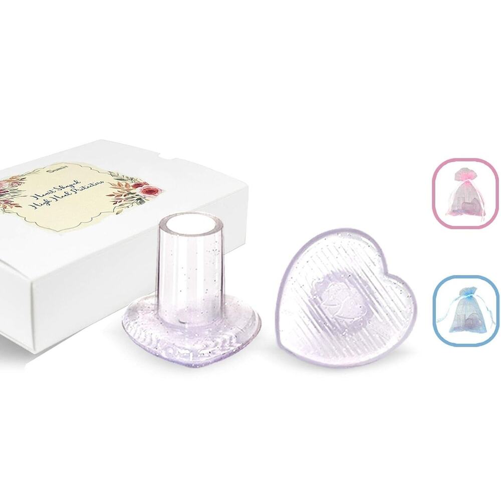 15 Pairs Clear Plastic Heart Outdoor Wedding Guest Gift High Heel Protectors
